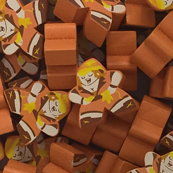 Orange Explorer - Individual Character Meeple