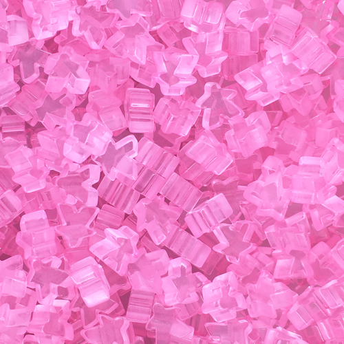 "Pink" (Translucent) Acrylic Mini Meeple (12mm)