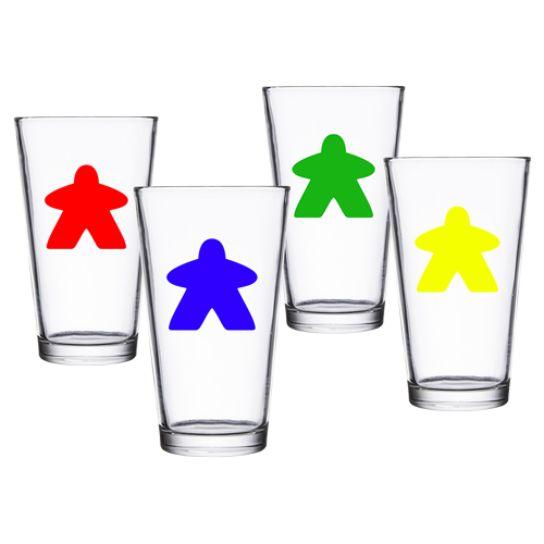 Set of 4 Meeple Pint Glasses