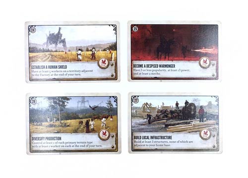 Scythe Kickstarter Promo Pack #3 - 4 Promo Objective Cards, #24-27  (Stonemaier Games)