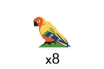 Sun Conure Meeples (8-pc set)