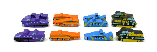 Underwater Cities - ONLY the Wooden Submarines (12 pcs) - see quality note!