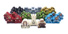 Lords of Waterdeep Agents (38-Piece Character Meeple Set) + Deluxe Castle Piece