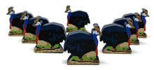 Cassowary Meeples (8-pc set)