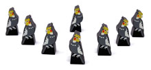 Cockatiel Meeples (8-pc set)