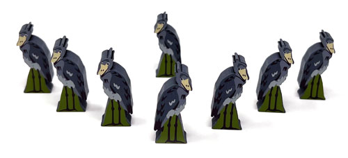 Shoebill Stork Meeples (8-pc set)