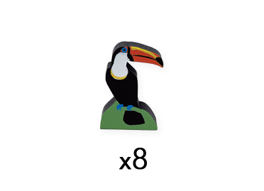 Toco Toucan Meeples (8-pc set)