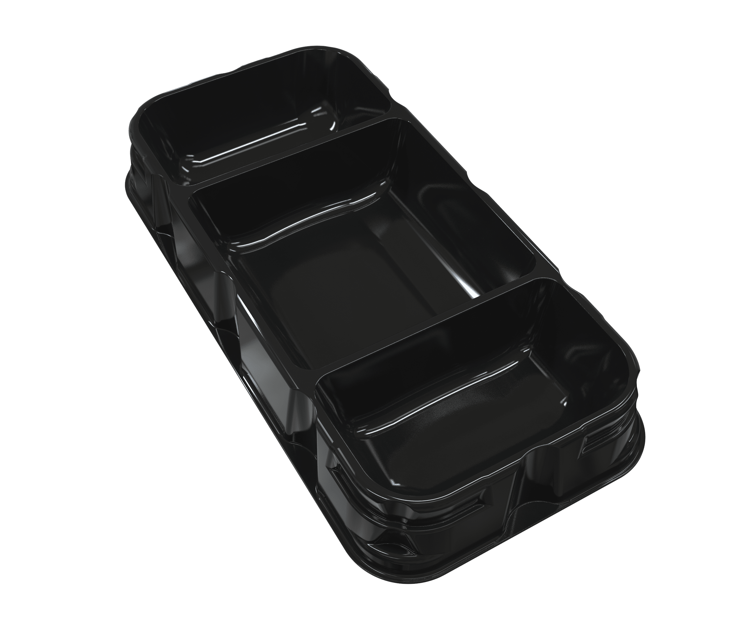 Black 3-Cavity Y-Trayz (includes the lid)